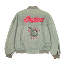 Vintage 70s Indian Motorcycles Jacket Mens M Motocycle Bomber Old Logo Never Die picture
