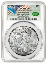 2026-W Enhanced Silver Eagle 250 FDD CAC MS70 (1776-2026) Founders picture