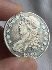 TONER 1829 Capped Bust 50c (Graffitied BZ) VF picture