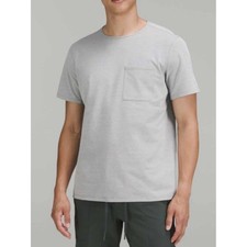 LULULEMON Men's Chest Pocket Tee Shirt Grey Large picture