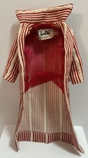 VINTAGE BARBIE ROMAN HOLIDAY RED & WHITE RIBBED COAT W/ RED HALF LINING RARE 968 picture