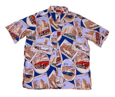 Vintage Reyn Spooner Shirt Mens XL American Classic Cars Hawaiian Print Aloha picture