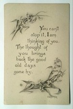 Vintage Divided Back 1907-1915 Lithograph Sentimental Postcard picture