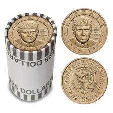 2026 President Donald J. Trump $1 Coin Roll - America 250th - Official Bank Roll picture