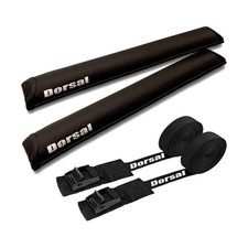 DORSAL Sunguard (No Fade) Aero Roof Rack Pads and 15 ft Straps for Car Surfbo... picture