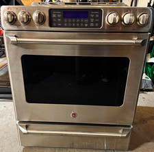 GE Cafe Freestanding Electric Range Silver 5 Burner Convection Self-Clean picture