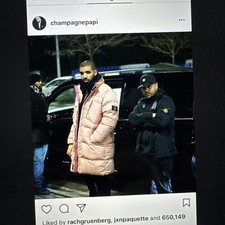 Drake’s *actual*Stone Island Seersucker Nylon Down Jacket Washed Pink size LARGE picture