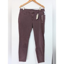NWT Maurices Plum Brown Mid Rise Denim Flex Jeggings 16W Regular picture