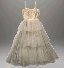 Vtg 50s Tulle & Sequin Party Dress By Dance Time, XS/2/Juniors, Formal, Bridal picture