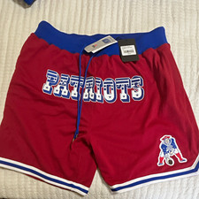 Just Don New England Patriots Men 2XL Red Throwback Shorts NFL  400 Retail NWT🔥 picture