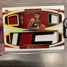 2024-25 Panini Immaculate Kel'el Ware Heat Rookie Reserve Triple Patch 05/10 picture