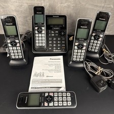 Panasonic KX-TG985SK Cordless Phone 5 Handsets Bluetooth KX-TGF773 Link 2 Cell  picture