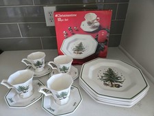 Vintage NIKKO Christmastime 12pc Dinner Set, Service for 4. NIB, Mint, Octagonal picture