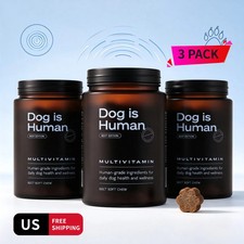3 Pack Dog Is Human Daily Multivitamin Beef Soft Chews 180 Count Dog Vitamins picture