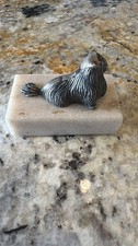 Samuel Kirk & Son Sterling Silver Pekingese Dog Sculpture on Marble Base picture
