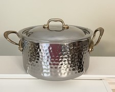 Mauviel M'Elite B Hammered Stainless Steel  Silver Pot 6 Qt Stew picture