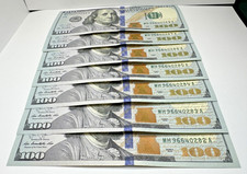 Uncirculated Sequential Numbered $100 BU- 2013 A  1 One Hundred Dollar Bill note picture