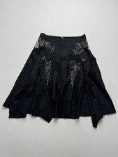 Vintage Embroidered Hem Skirt Boho Fairy Grunge Y2K Women's Size M picture