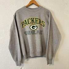 Vtg Green Bay Packers Mens Sz L Sweatshirt Gray Lee Sport NFL Football 90s picture