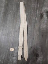 Vtg 1940s Native Handicrafts of Puerto Rico Macrame Belt Cream WWII Geometric picture