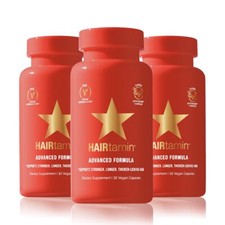 HAIRtamin Hair Vitamins Biotin 5000mcg Vegan Hair Skin Nails 3-Pack picture