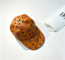 MCM Classic Visetos Baseball Cap Unisex Vintage Cognac Monogram Casual  picture