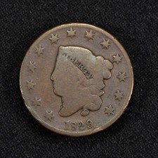 1829 1c Coronet Head Large Cent - Better Date - SKU-Y0469 picture