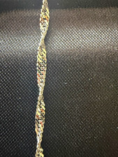 VNTG Italian 14K White Gold Singapore Necklace 2.8g Solid 585 Italy Vieri 944 VI picture