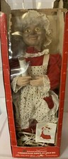 Vtg Animated Mrs SANTA CLAUS Lighted TELCO Motion-ettes Original Box scary Doll picture