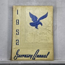 The Guernsey Annual 1952 Vintage School Yearbook Eagle Cover Gold Hardcover picture