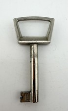 Antique Fancy Ornate Barrel Metal Steel Skeleton Key 2.25” picture