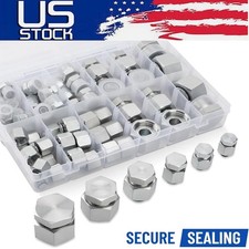 64 Pcs Heavy Duty ORFS Hydraulic Cap and O-Ring Plug Hose Tube Pipe Fitting Kit picture