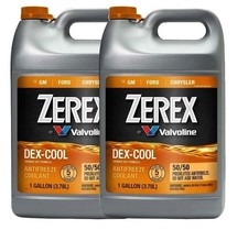 (2) GALLON ZEREX ORANGE 50/50 Coolant Antifreeze For CHEVROLET JAGUAR LAND ROVER picture
