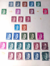 Germany Deutsches Reich Used Stamp Lot on Album Pages, Historical Figures picture