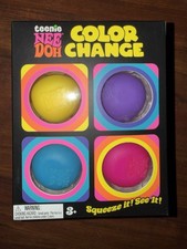 Schylling Teenie Nee Doh Color Change Squeeze Toy 4-Pack Sensory Fidget picture
