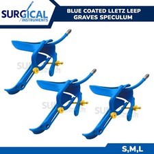 3 Pcs Blue LLetz Leep Graves Vaginal Speculum Set Small, Medium, Large German GR picture