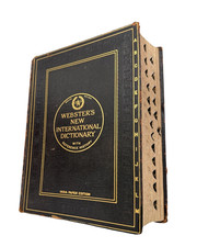 Antique 1926 Websters New International Dictionary Reference History India Paper picture