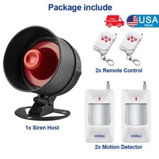 KERUI Home Office &Shop Security Alarm System Kit 110db Wireless Loud Siren Horn picture