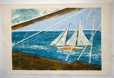 Howard Bradford Signed & Dated Vintage Serigraph Print 