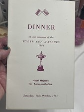 1961 Ryder Cup Dinner Menu 19 of 20 Signatures Arnold Palmer Unauthenticated picture