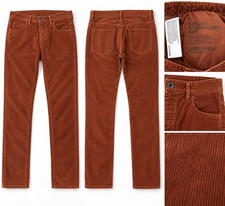 NWT James Perse Men’s Fine Wale Corduroy 5 Pocket Pants Dark Rust 32 $325 picture