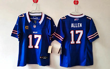 Nike Buffalo Bills Josh Allen #17 Football Jersey Blue/White Captain Jersey picture