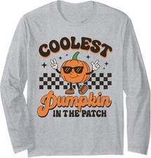 Groovy Coolest Pumpkin In The Patch Halloween Long Sleeve T-Shirt picture