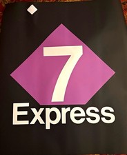 Rare 1988 R62A 7 Express train Rollsign bullet 7 train MTA NYC Subway Express  picture