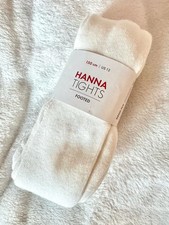 NWT Hanna Andersson White Footed Tights Size 150 US 12 Cotton Blend picture