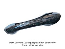3pc Door Handle in Dark Chrome fit 2019 2020 Hyundai Santa Fe (Left Hand Drive) picture