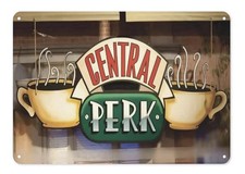 FRIENDS Central Perk 16x12 Inch Metal Sign - Kitchen Or Mancave Decor ☕️ New picture