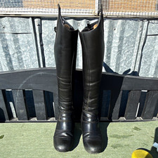 Ariat Vortex Black Leather Tall Riding Boots - 7 - regular calf- medium height picture