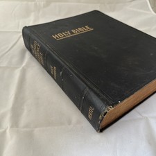 Vintage 1951 Blue Ribbon New Standard Reference Bible Hertel Red Letter Edition picture