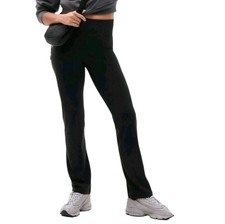 Athleta Elation Straight Leg Pant Womens Medium Black Yoga Activewear Pants picture